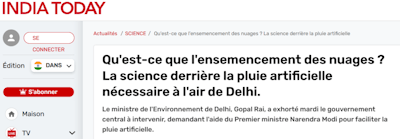 ensemencement nuages en Inde